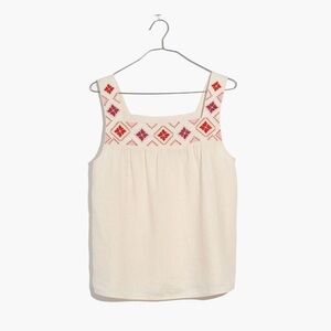 Madewell Embroidered Island Tank Top
